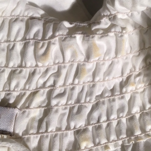 Walter blouse white ruffle button up peplum silhouette M - Picture 5 of 5